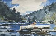 Winslow Homer Hudson River - Logging (mk44) oil painting picture wholesale